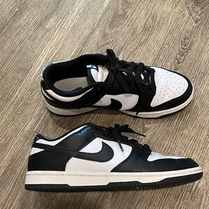 Nike dunk low retro sneakers black white mens 8 women’s 9.5